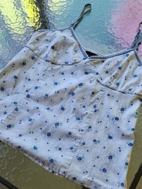 Women’s Blue Floral Camisole Tank Top